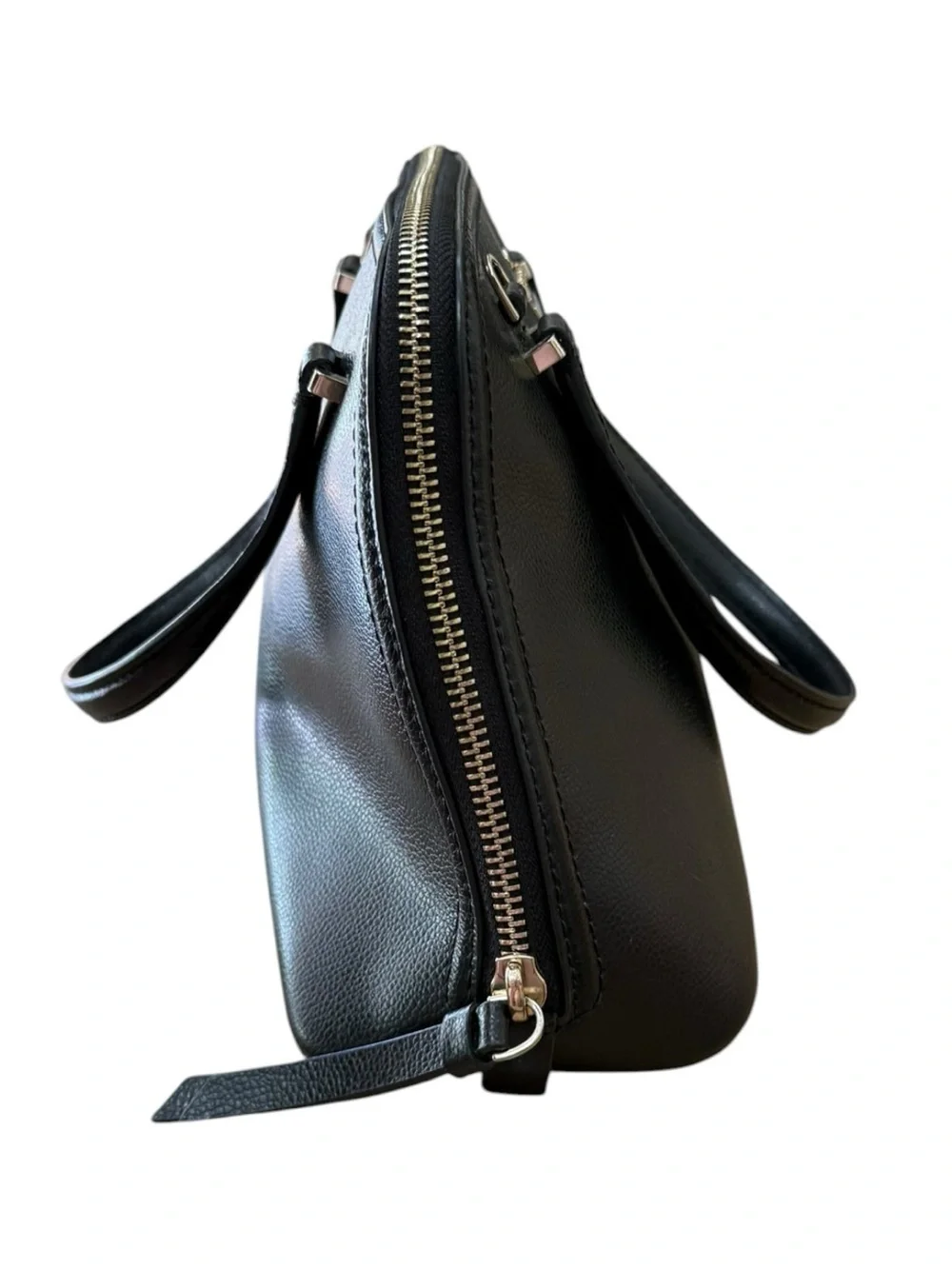 Kate Spade Black Pebble Leather Double-Handle Satchel
